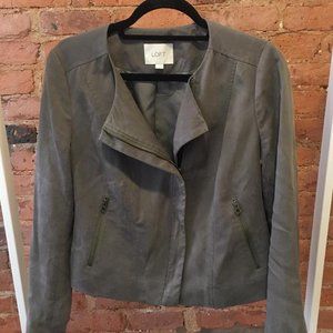 LOFT Olive Green Moto Jacket
